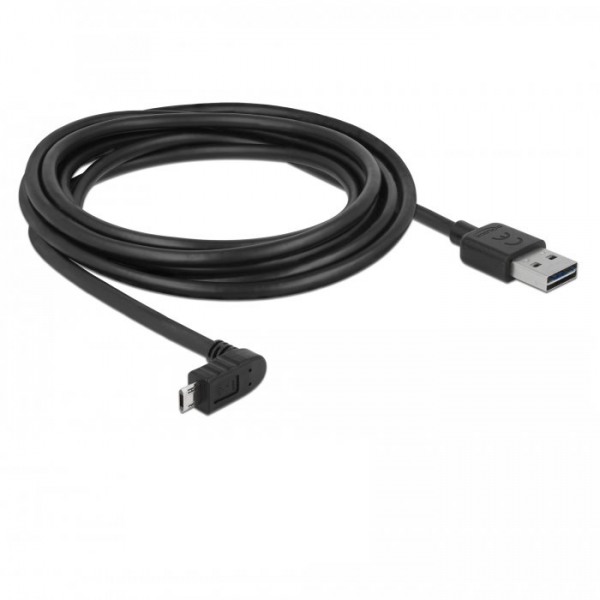 USB Ladekabel Datenkabel 3m 90° f. Medion GoPal E5470 