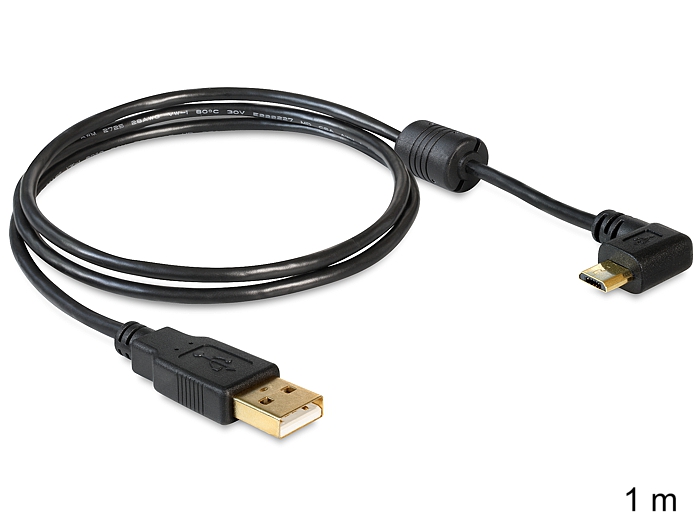 System-S Micro USB Kabel Mit 90° Winkelstecker (rechts) – 1,4 M – Datenkabel & Ladekabel