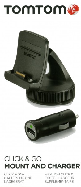 TomTom Zusatzhalterung für GO 500/5000 und GO 600/6000 mit Autoladekabel
