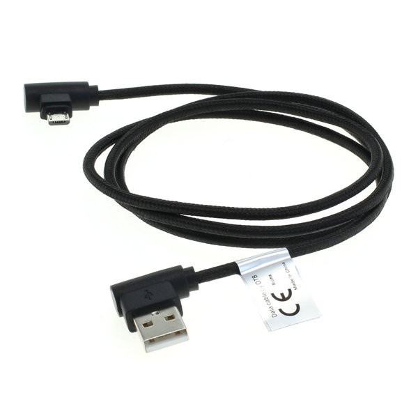 Datenkabel Nylon Black 90° Stecker f. Garmin Edge 820