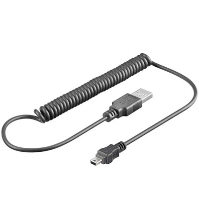 Spiral USB Daten u. Ladekabel f. Becker Traffic Assist Pro Z 302